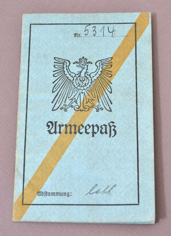Vācu armijas pase Armeepass