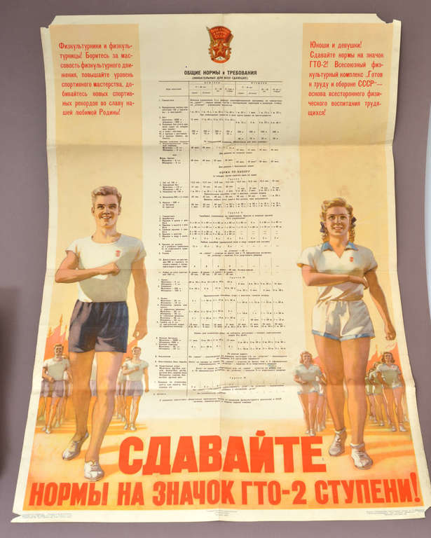 Плакат «Нормы и требования физической культуры» (на русском языке)