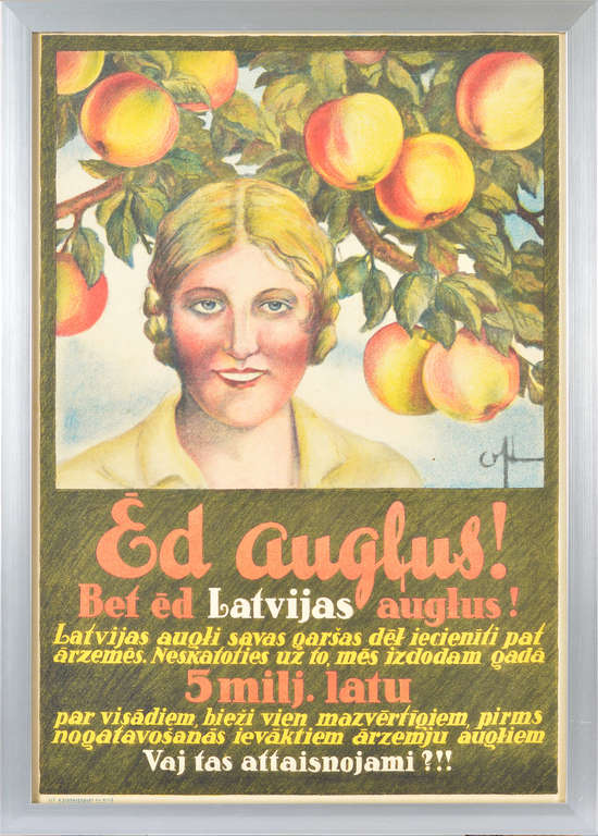 Плакат ''Ēd augļus''