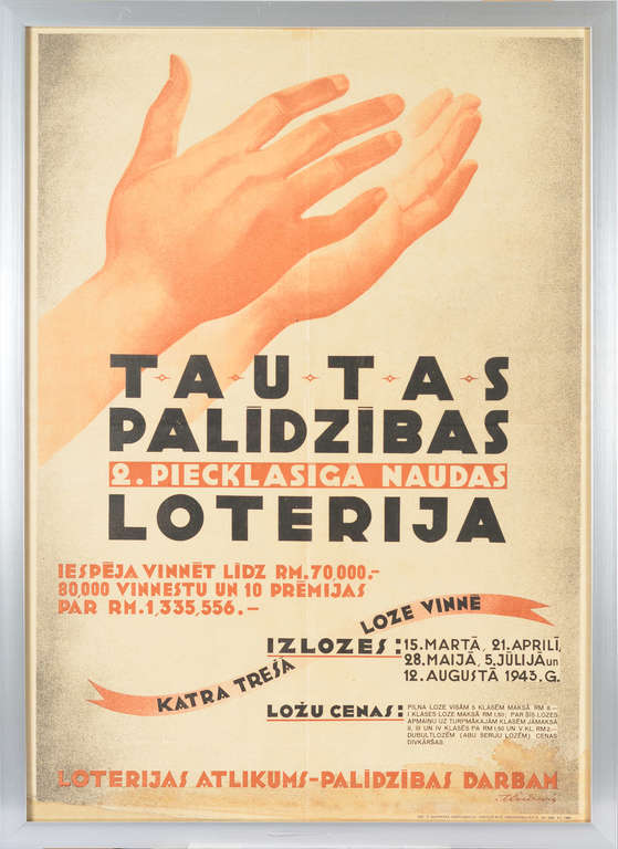 Poster  ''Tautas palīdzības loterija''