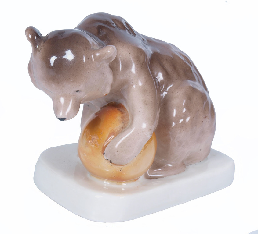 Porcelain figure '' Bear with the ball'