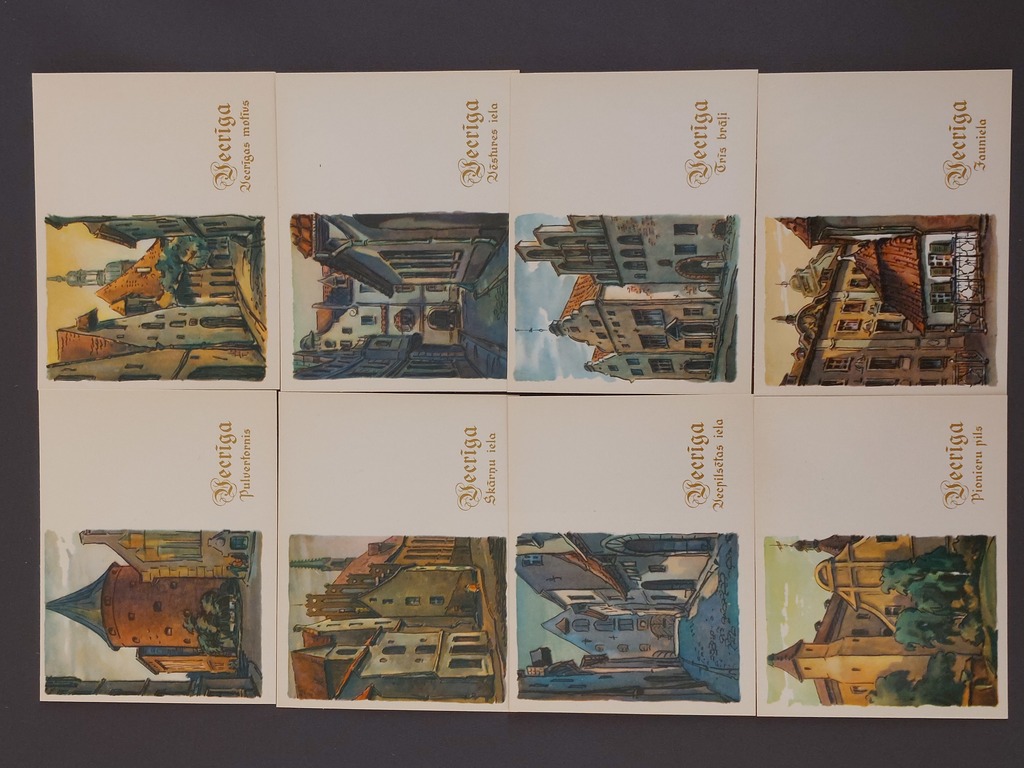 Postcard set VECRĪGA V.Tannes watercolor reproductions 16 pcs. 1979