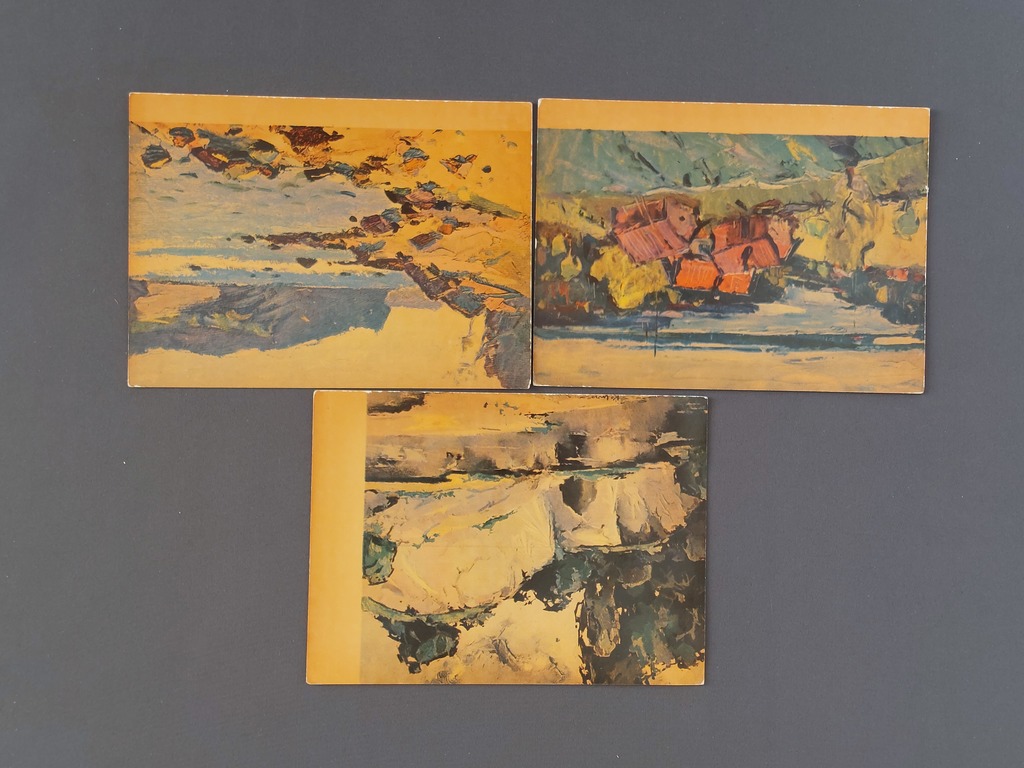 9 postcards with V. Kalrozes; K. Butcher; H.Veldres et al. reproduction