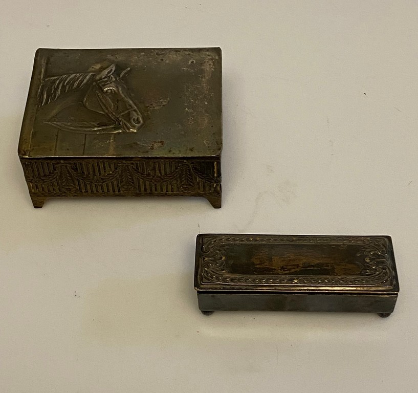Art Nouveau metal chests (2 pcs)