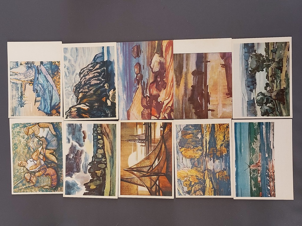 20 pcs. postcards with reproductions of popular painters