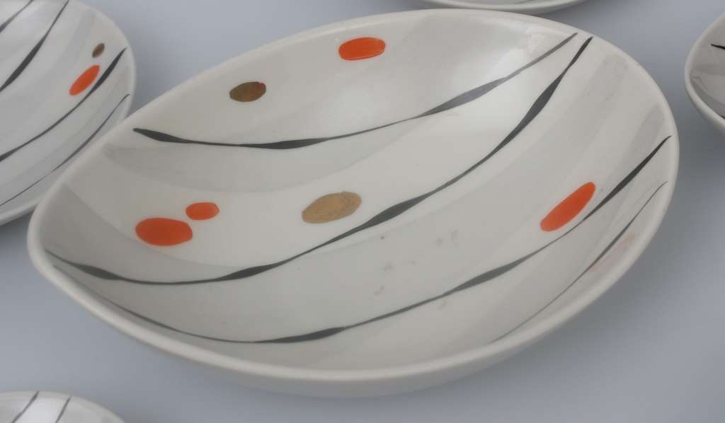 Фарфоровые тарелки для варенья (6+1 шт.)