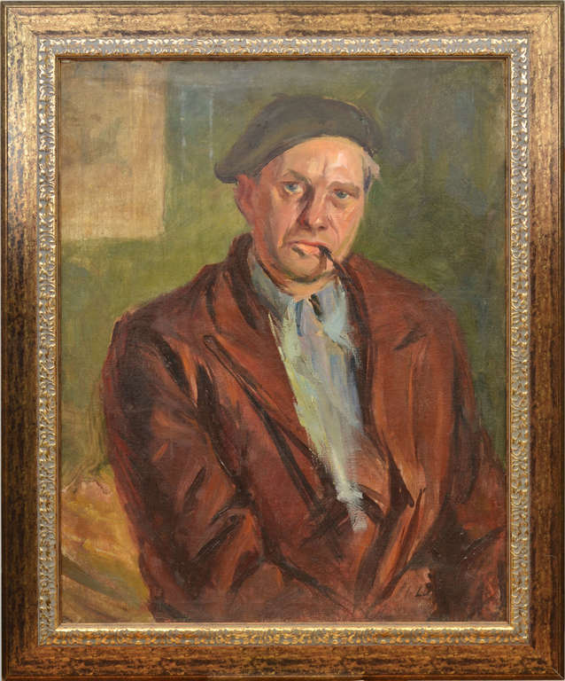 Oil painting Portrait of Alexander Juncker by Janis Liepins
