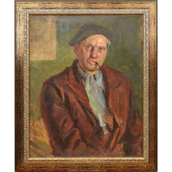 Oil painting Portrait of Alexander Juncker by Janis Liepins