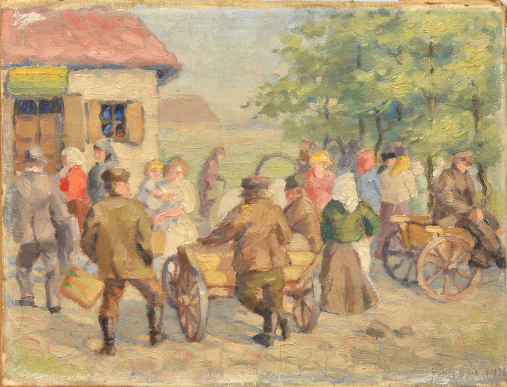 Oil painting Fair by Karlis Fridrih Saumanis