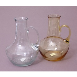 Two glass decanters