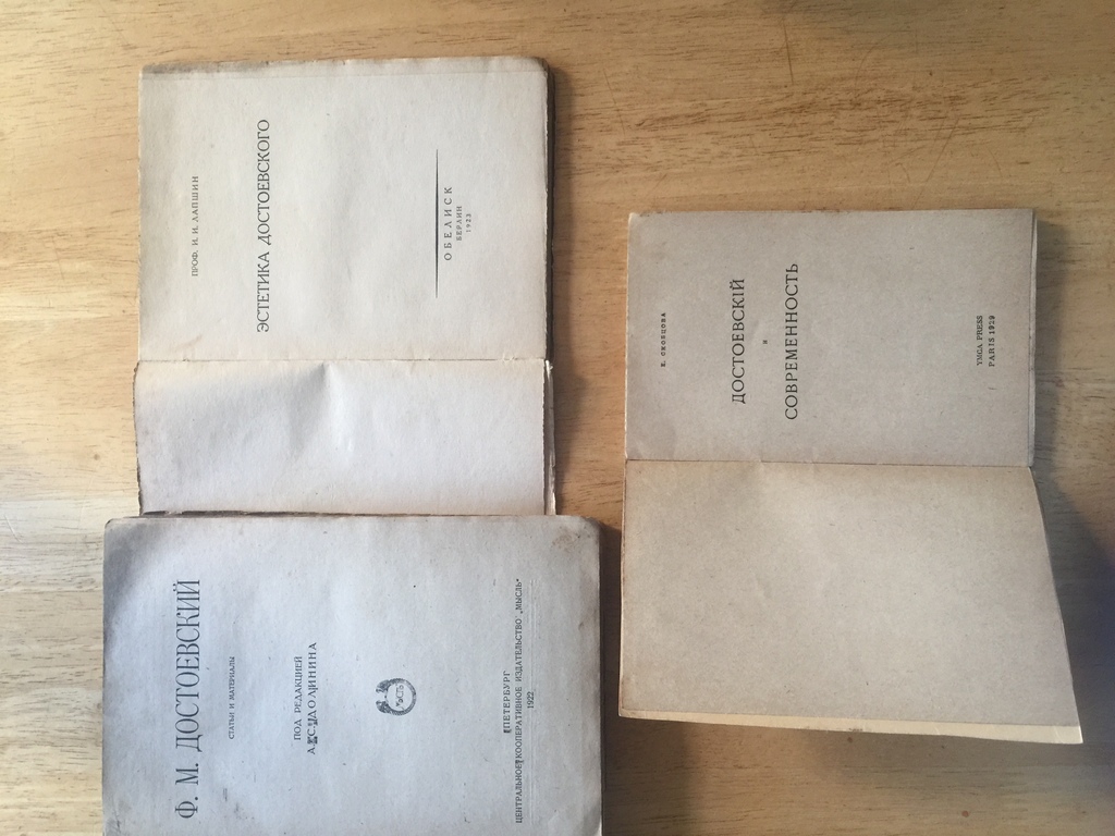 3 grāmatas par Dostojevski.