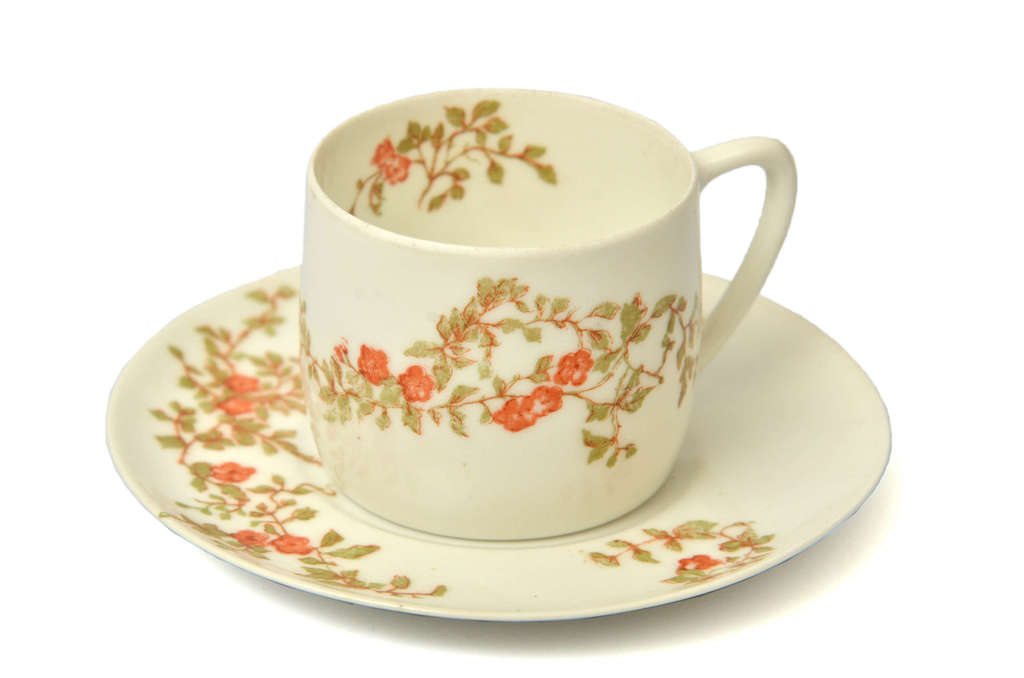 Kornilov brothers porcelain cup with saucer