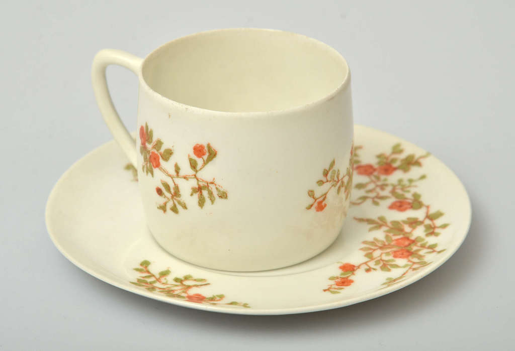 Kornilov brothers porcelain cup with saucer