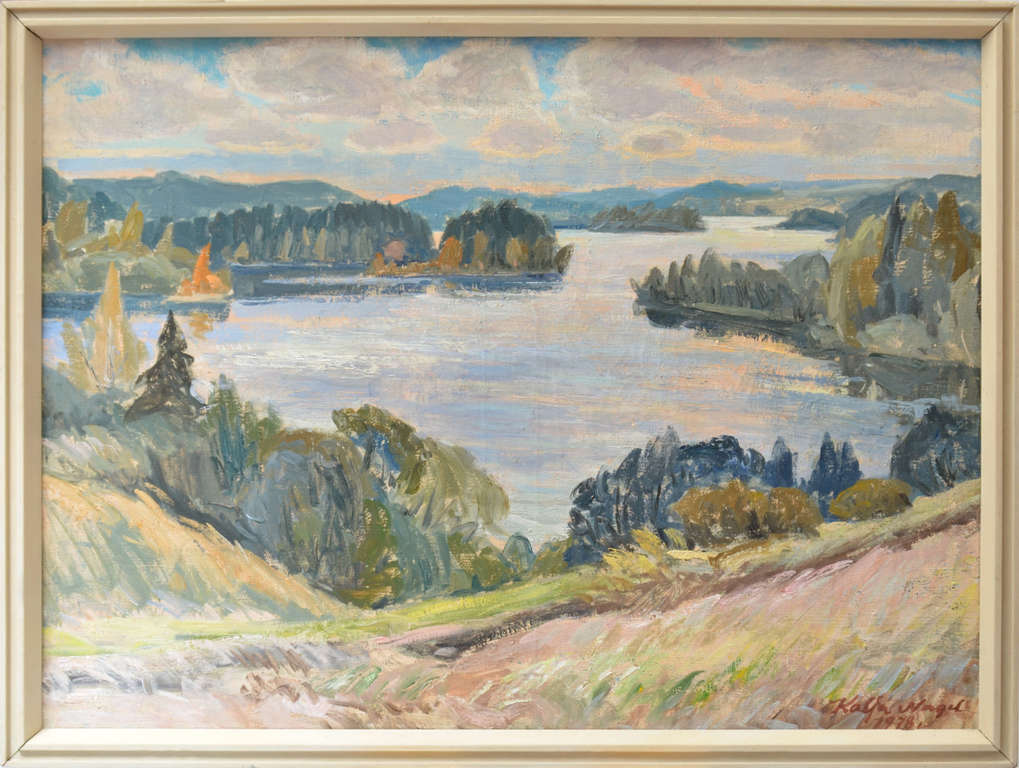 Landscape with the lake Pühajärv