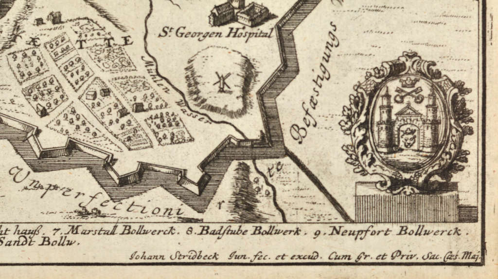 Map of Riga by Johann Stridbeck