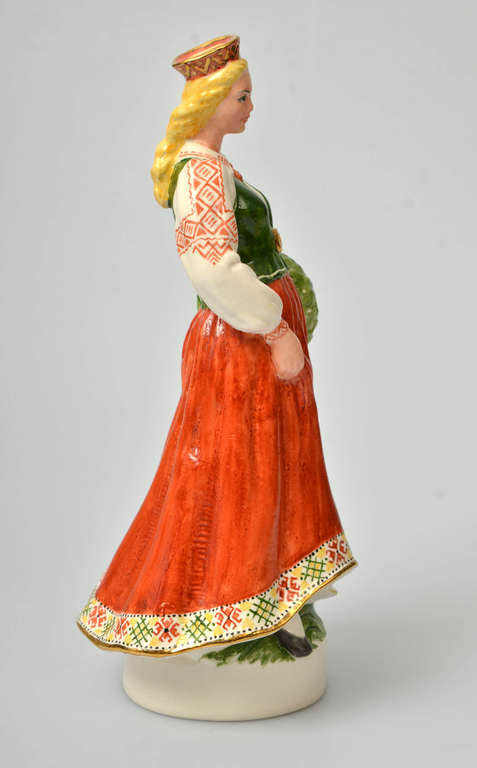 Faience figure Folk Girl by Martins Smalcs