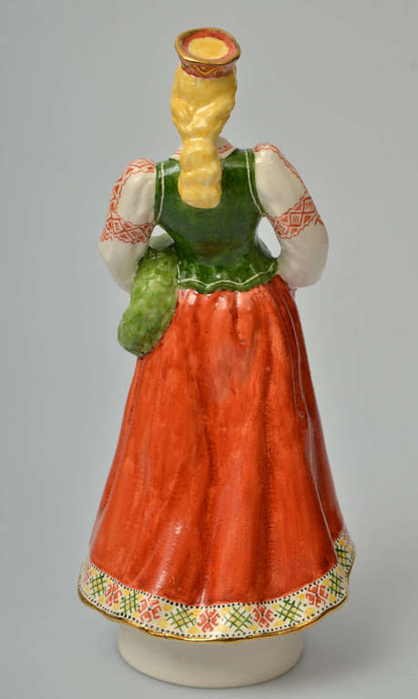 Faience figure Folk Girl by Martins Smalcs