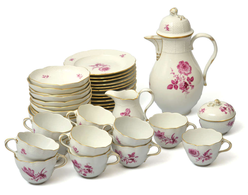 Meissen porcelain coffee set for 12 people