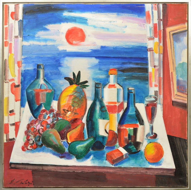 Still life on the background of a sea