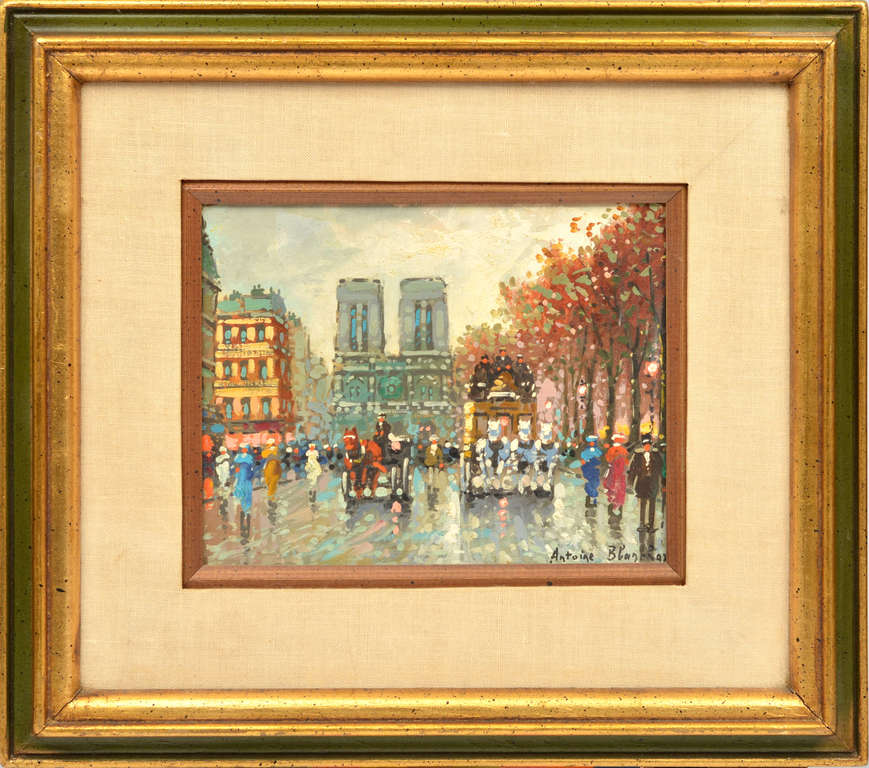 Oil painting Notre Dame by Anthony Blonchana