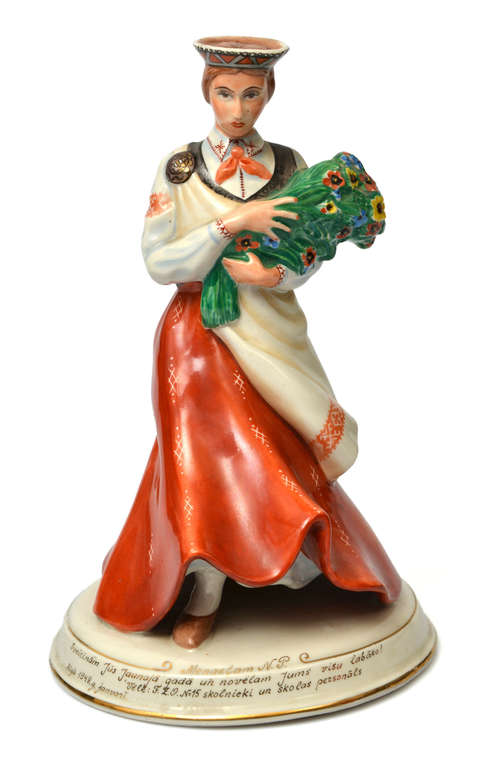 Porcelain figure Folk girl by Jakovlev LS