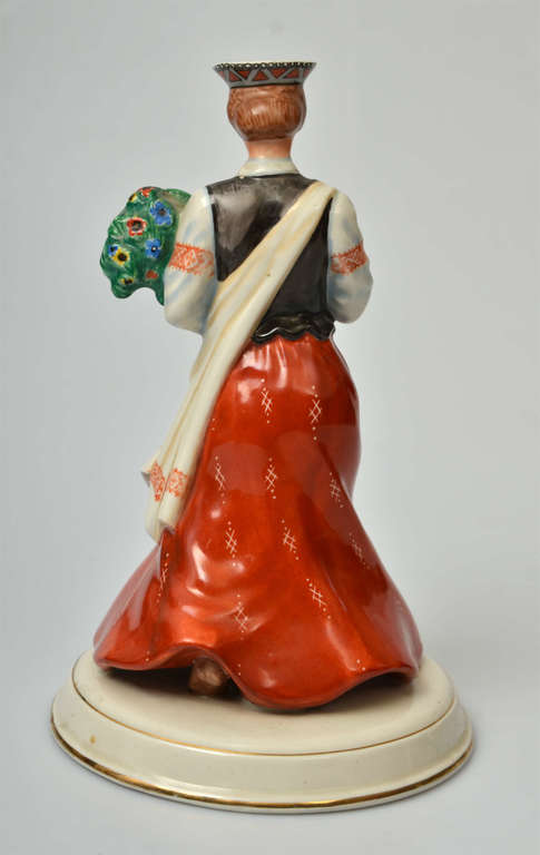 Porcelain figure Folk girl by Jakovlev LS