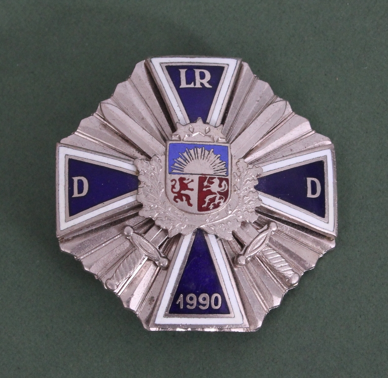 Latvijas valsts apbalvojums - drošības dienests (ar zilu emalju)