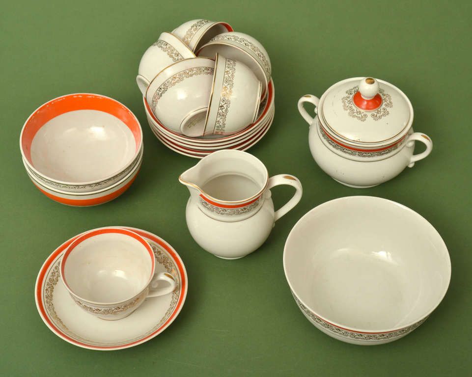 Partial porcelain coffee set 