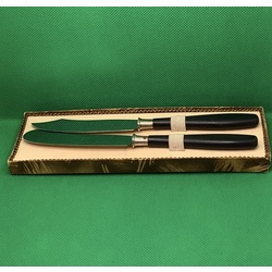 Cutlery Solingen, steel, cupronickel, ebony. Art Deco.