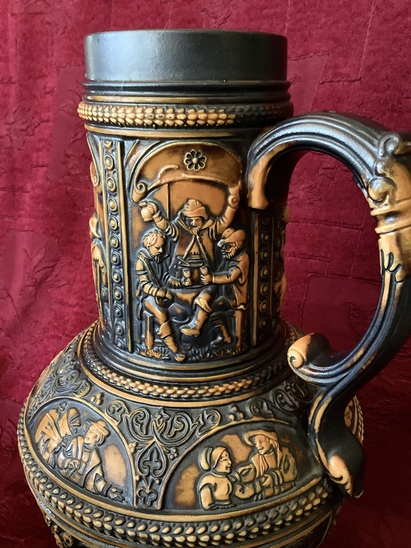 Large beer jug. 1900, Imperial Germany.