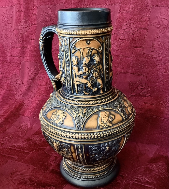Large beer jug. 1900, Imperial Germany.