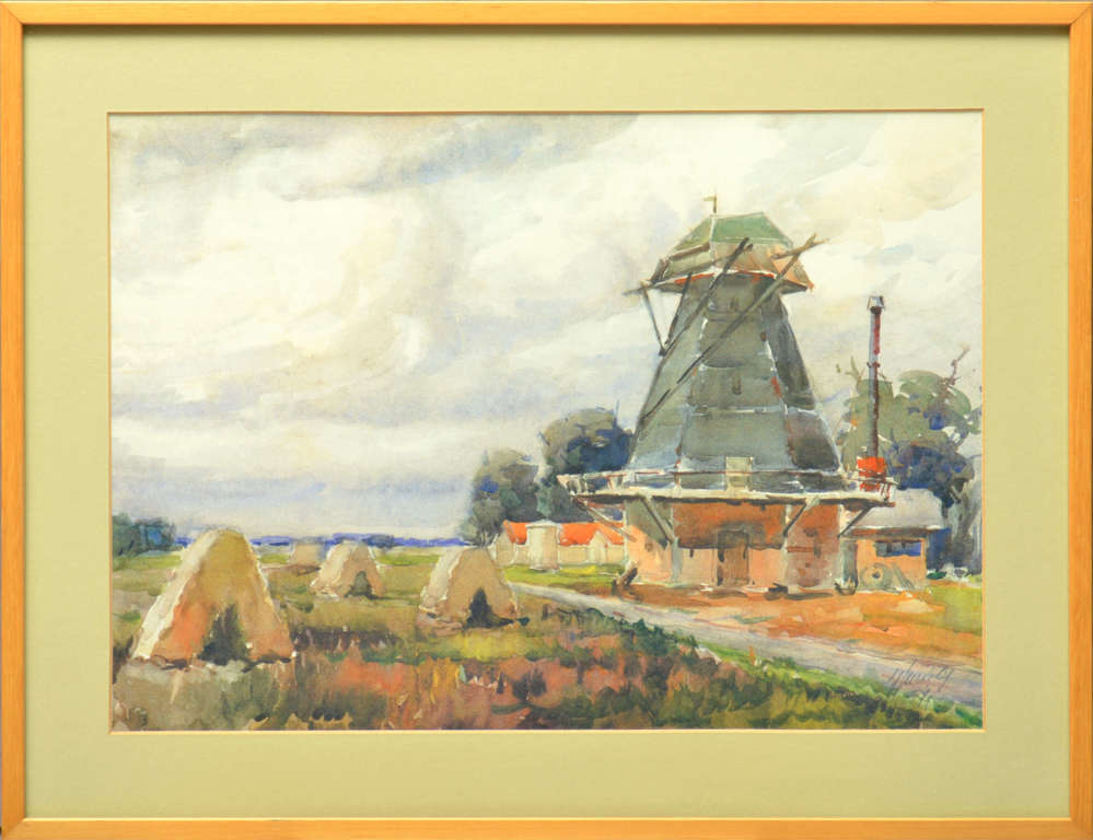 Landscape with a windmill
