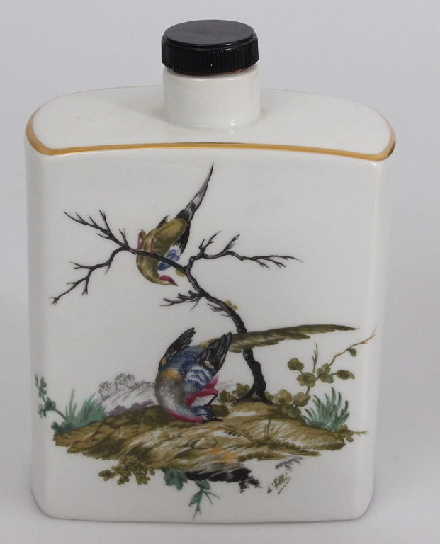 Limoge porcelain decanter with hand painting