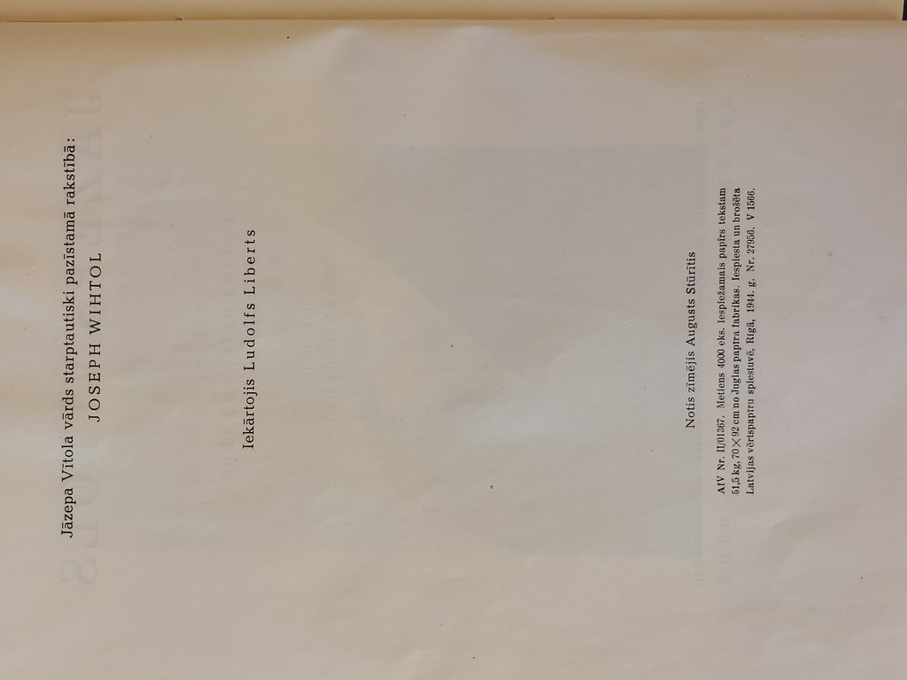 Jāzeps Vītols 1944 Edited by Ludolfs Liberts