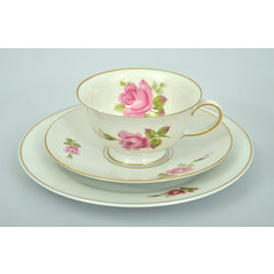 Porcelain trio - cup with saucer and plate