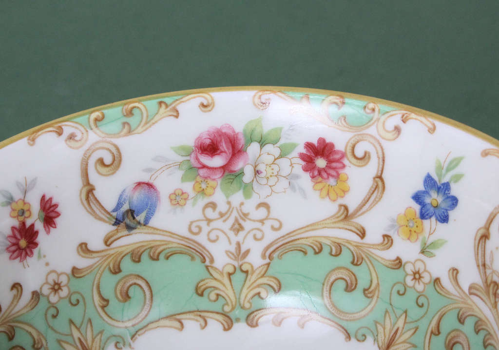 Porcelain cup, saucer and plate