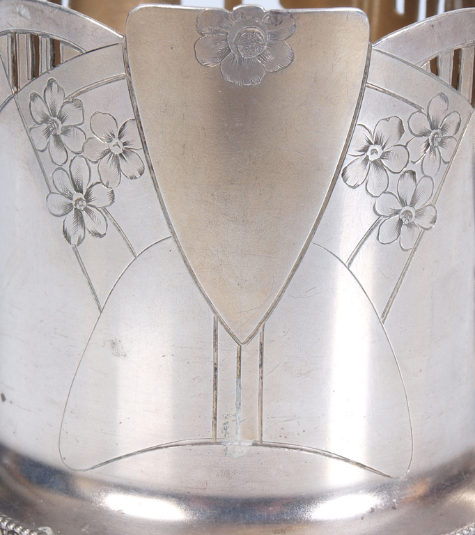 Серебряные держатели для стаканов (6 шт.)