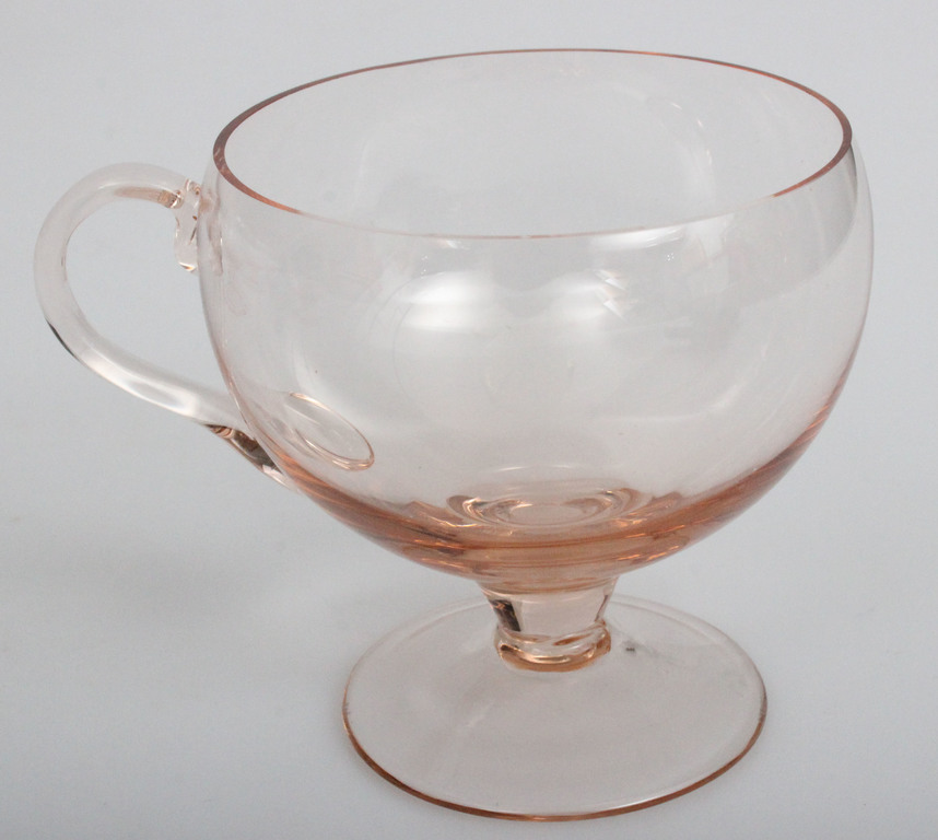 Стеклянная чашка для пунша со стаканами и ковшом
