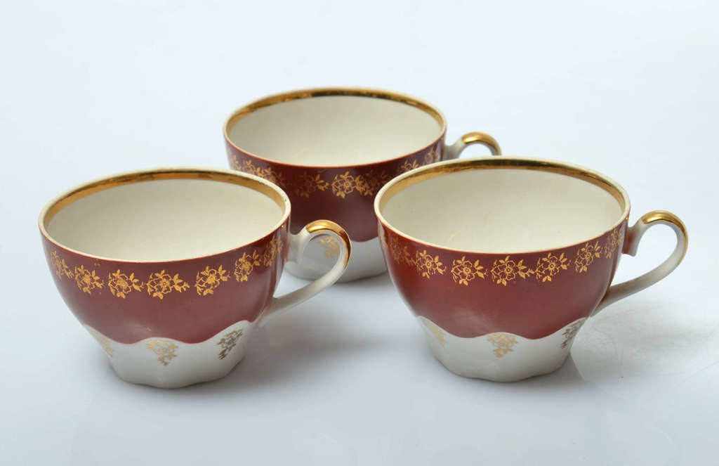 Three porcelain cups