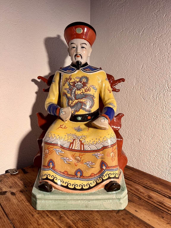 Ceramic figure .Chinese Emperor