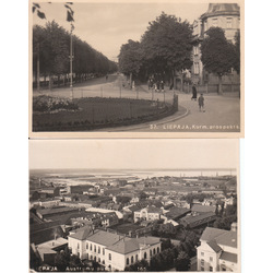2 postcards - Liepāja (Kurzeme Avenue. Eastern side)
