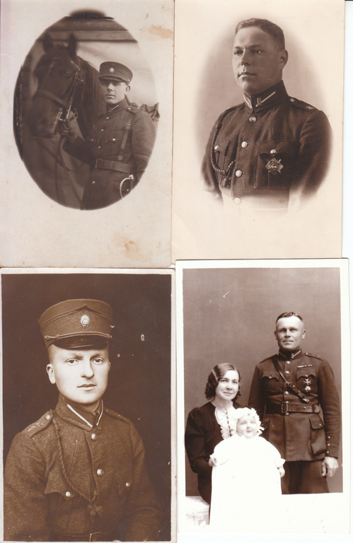 4 открытки с солдатами