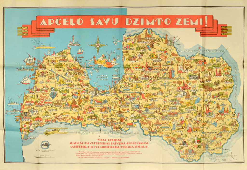 Latvian tourism map  ''Apceļo savu dzimto zemi''