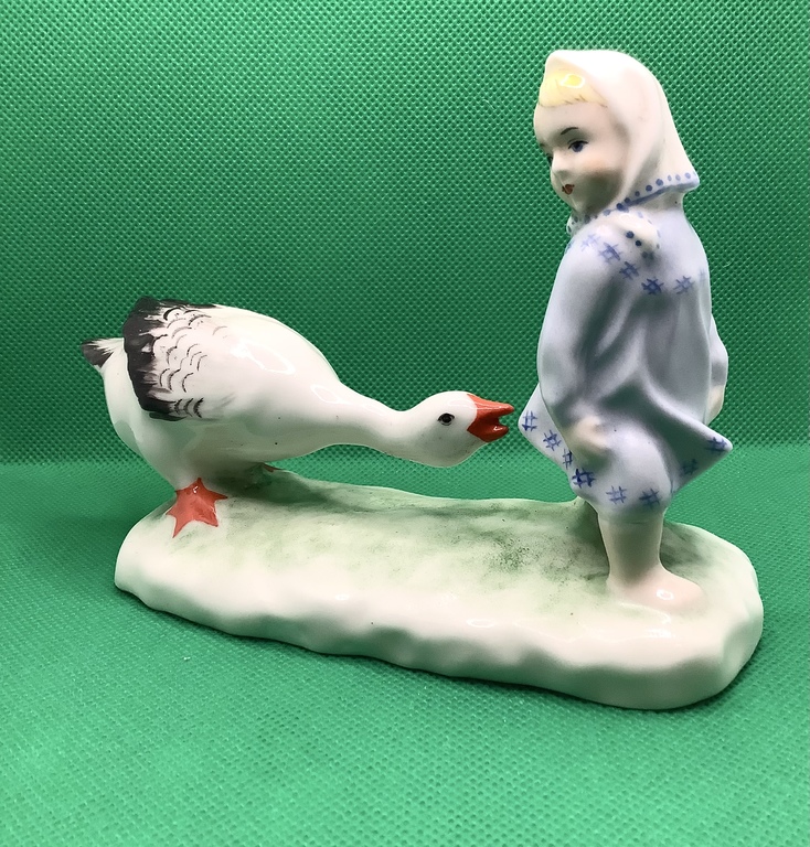 Girl with a goose