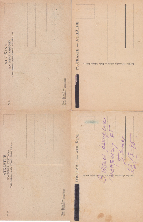 4 postcards - Brothers Cemetery