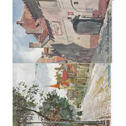 2 postcards - E. Wolfel's watercolors