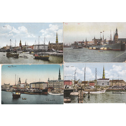 4 открытки - панорама Риги