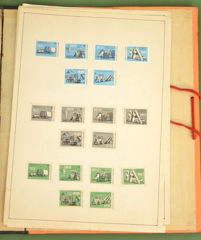 Album of different stamps