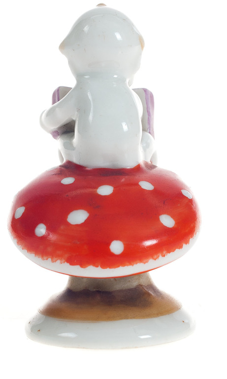 Porcelain figure  ''Baby on mushroom''