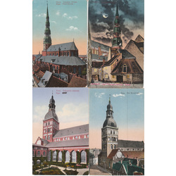 4 postcards - Riga. Sv. Peter's Church